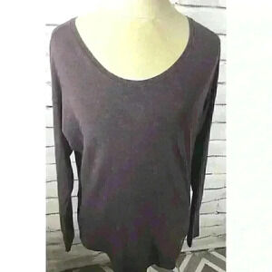Lululemon Womens Size 10/12 Purple Long Sleeve Shirt Rustic Cuff Logo Thumbholes